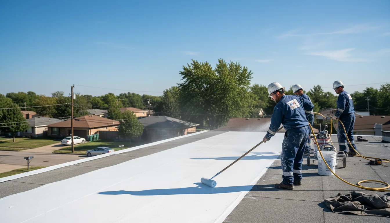 Commercial roof coating in Goldston, NC near me